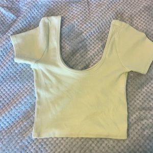 pacsun light green scoop neck top
